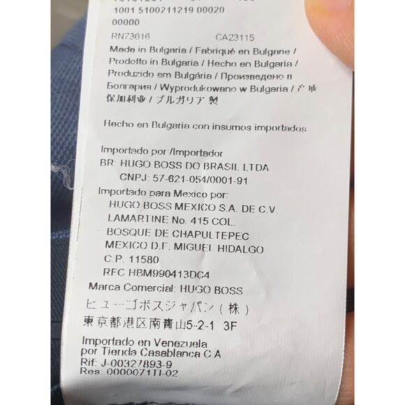 Hugo Boss Genius 2 Mens Slim Fit Stretch Wool Dress Pants 38 x 33.5 Blue RR10728 - Picture 10 of 14